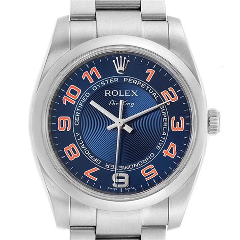 rolex air king blau|rolex air king blue face.